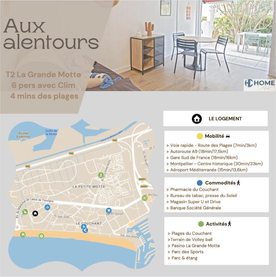 Motte Du Couchant, 6 Personnes, 4 Min De La Plage, Parking, Climatisation 拉格朗德默特 外观 照片
